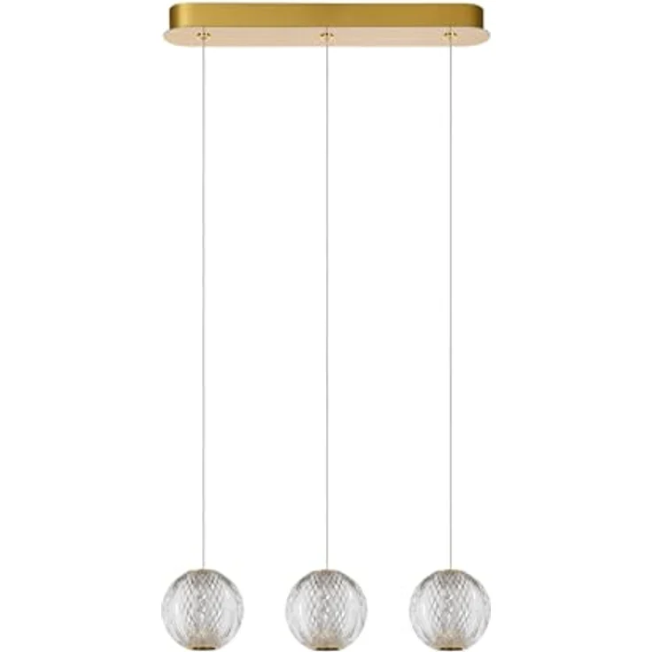 Lucide CINTRA Pendelleuchte, LED dimmbar, 3x4,7W, warmweiß 2700K, höhenverstellbar, transparent – Bild 2