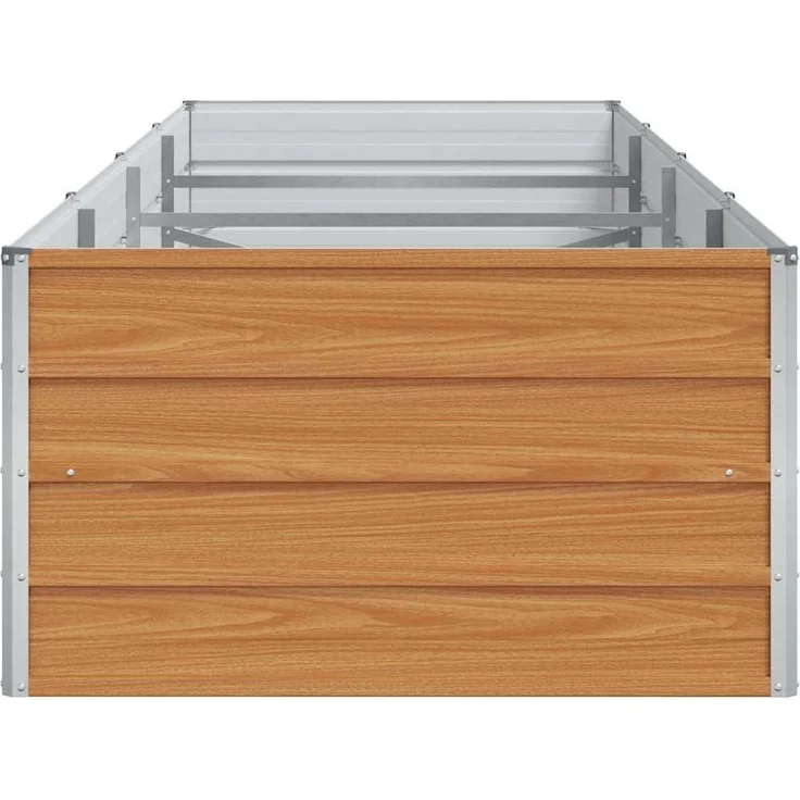 vidaXL Hochbeet Hellbraun 320 x 80 x 45 cm Verzinkter Stahl 42017337 – Bild 5