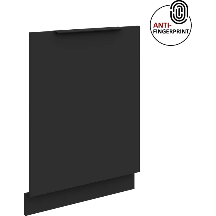 Frontblende für vollintegrierten Geschirrspüler 60 cm ARIA Schwarz ultra matt + Schwarz matt, hochwertige Fronten mit Anti Fingerprint Beschichtung Küchenzeile Küchenblock – Bild 4