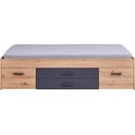 Bett Funktionsbett LIORA 90x200 cm Optik Artisan Eiche Anthrazit