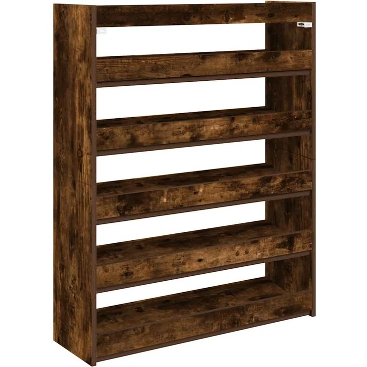 vidaXL Schuhregal Räuchereiche 80x25x100 cm Holzwerkstoff 859900 – Bild 5