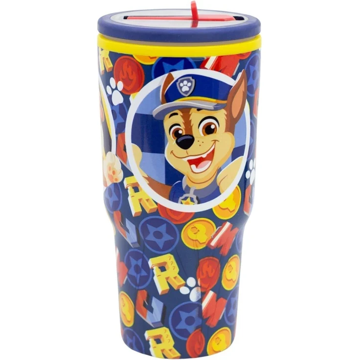 Paw Patrol Thermobecher 640 ml Edelstahl doppelwandiger Trinkbecher mit Trinkhalm – Bild 3