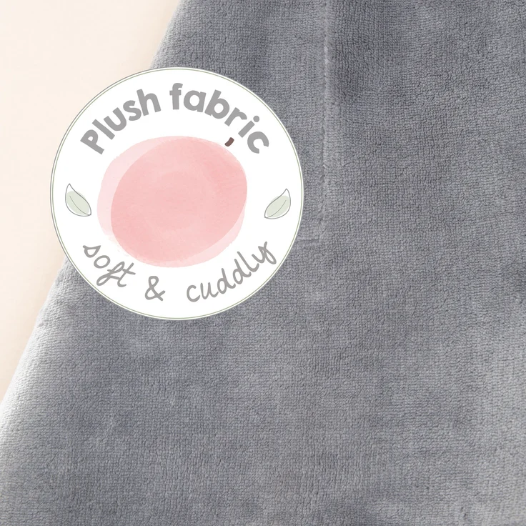 roba Babydecke 'Woodland Buddies' 80 x 80 cm - 2-seitige Decke - Pastellgrün & Silbergrau – Bild 6