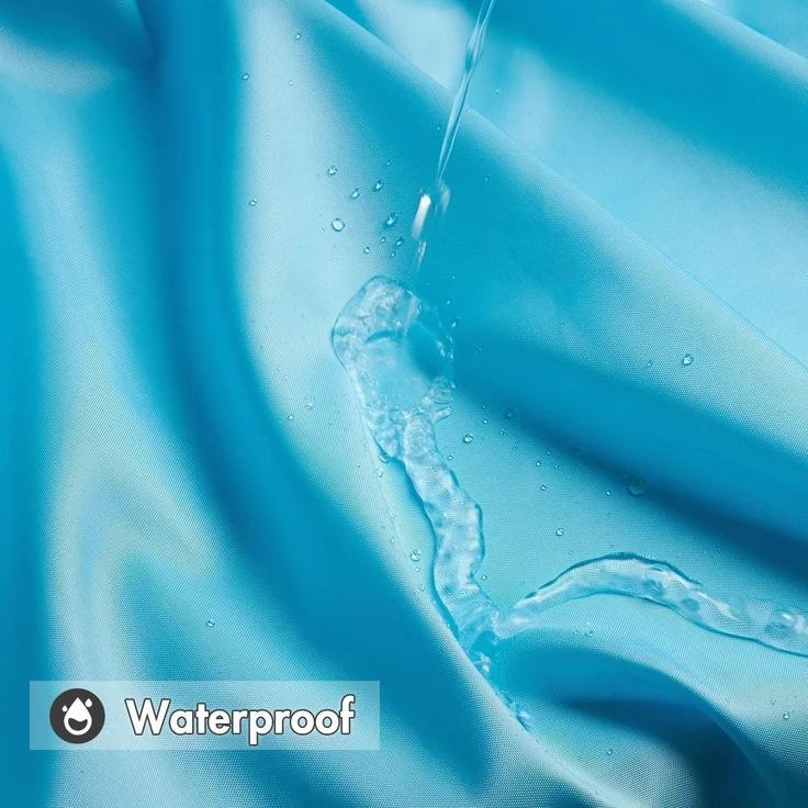 MIULEE Duschvorhang 200x240cm Blau Wasserdicht Antischimmel Textil Waschbar – Bild 4