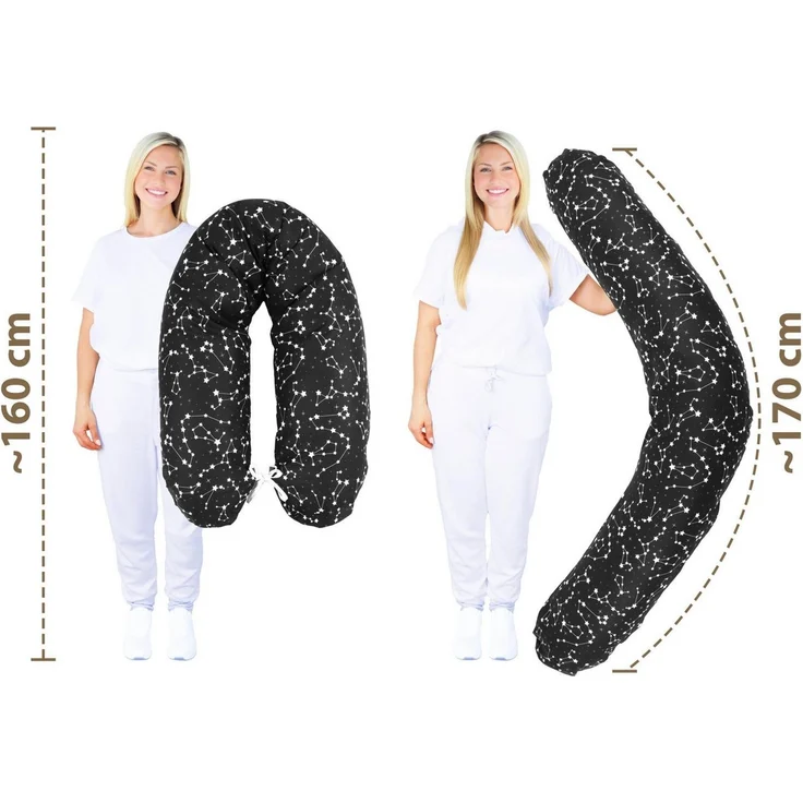 Amilian Stillkissenbezug 170 cm - Kissenbezug für Stillkissen, Seitenschläferkissen -Bezug, 100% Baumwolle - weicher und pflegeleichter Ersatzbezug – Bild 3