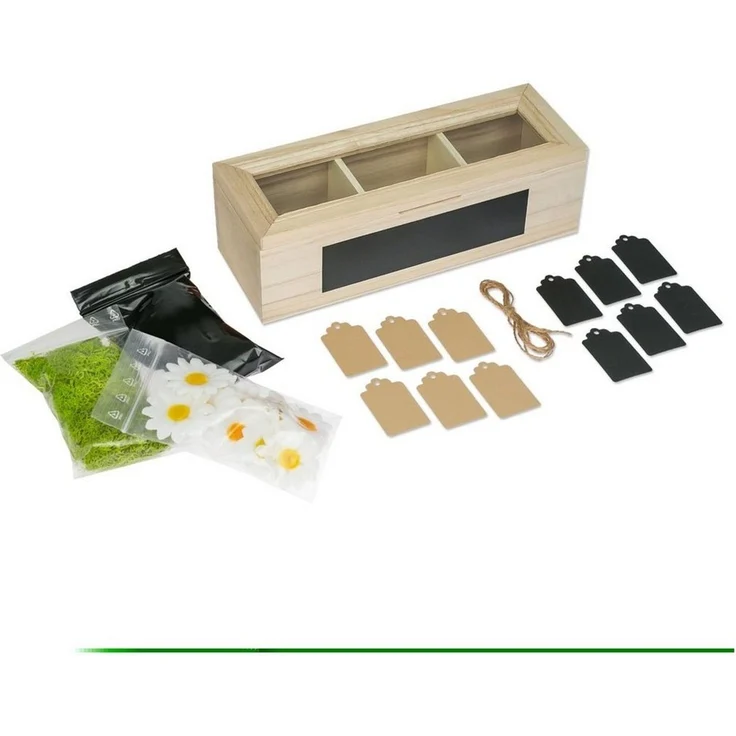 SURPRISA Geschenkbox Schotter-Schatulle Geldgeschenk, aus Paulownienholz, 3 Fächer, Geschenk zur Hochzeit, Geburtstag usw. – Bild 3