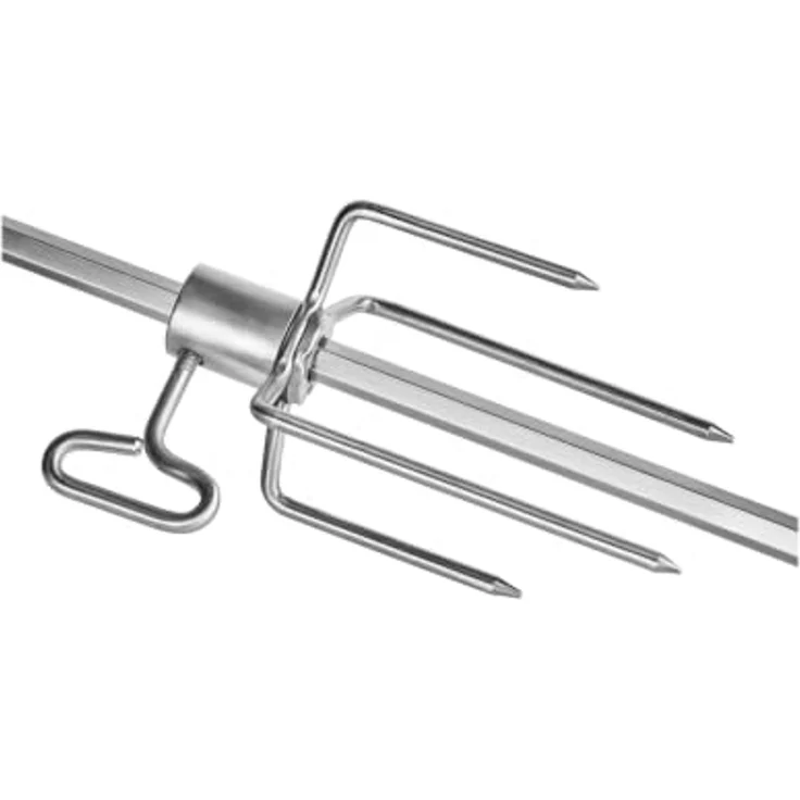 BURNHARD® Drehspieß-Set für Gasgrill, 2-teilig, 4 W Elektromotor, 2 U/Min, Edelstahl-Grillkorb, Sechskant-Stangen, automatischer Richtungswechsel, spülmaschinenfest – EARL Serie - Multi-Color - #945784 – Bild 4