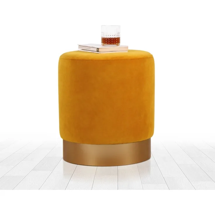 Hanah Home 'Memfis - Mustard' Pouffe, Senf, 40 x 45 x 40 cm