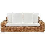 Beliani 'FORLI' 3 Sitzer Sofa, Rattan Natürlich