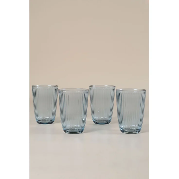 Hermia Concept 'Splendid 395 - Blue' Gläser-Set (4-teilig), Blau, 8,5 x 8,5 x 12 cm, 395 ml – Bild 2