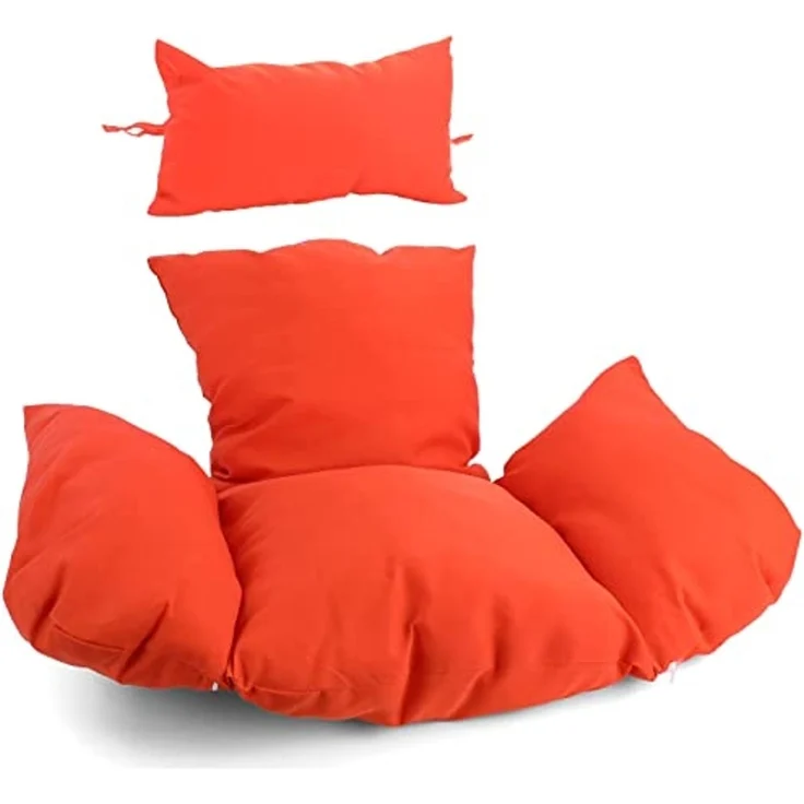 Kissen für Hängesessel Korb inkl. Rückenteil 2-teiliges Set Style Orange – Bild 2