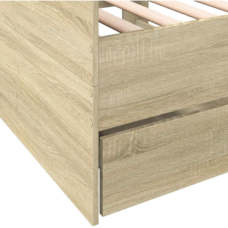 vidaXL Tagesbett mit Schubladen Sonoma-Eiche Holzwerkstoff 3429630 – Bild 7