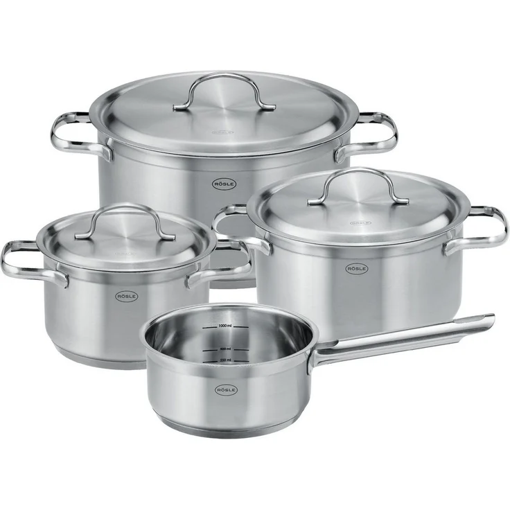 RÖSLE Topf-Set PUREELEMENTS, Edelstahl 18/10 (Set, 4-tlg) – Bild 5
