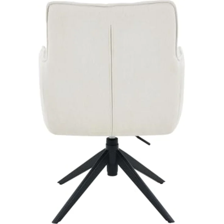Hela Tische, Armlehnstuhl Polsterstuhl Pomba, Webstoff Beige, 360° drehbar, Sitzhöhenverstellung, Federkorb, 4-Fuß Gestell, 140kg belastbar – Bild 6
