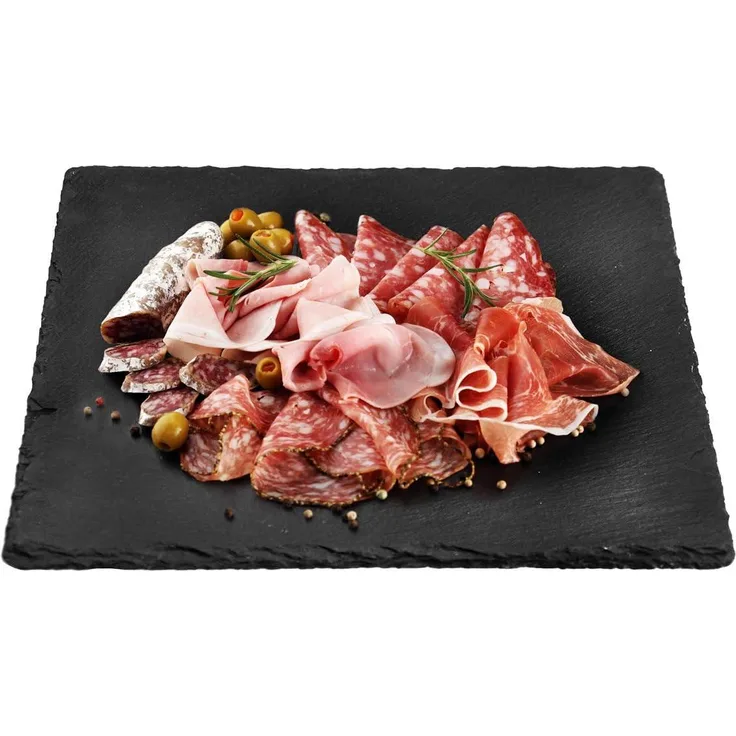 Sendez® Schieferplatten Set 45x30cm Servierplatte Käseplatten Untersetzer Käseplatte 2-12-tlg.