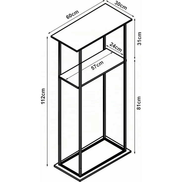Kaminholzregal Turku mit Ablagen 60x30x112cm [en. casa] – Bild 3