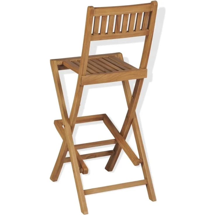 vidaXL Klappbare Garten-Barhocker 2 Stk. Massivholz Teak 43806 – Bild 9