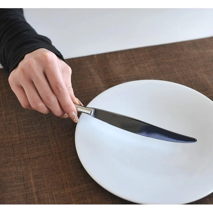 Alessi Caccia Tafelmesser Monoblock 6 Stück Edelstahl glänzend poliert – Bild 4