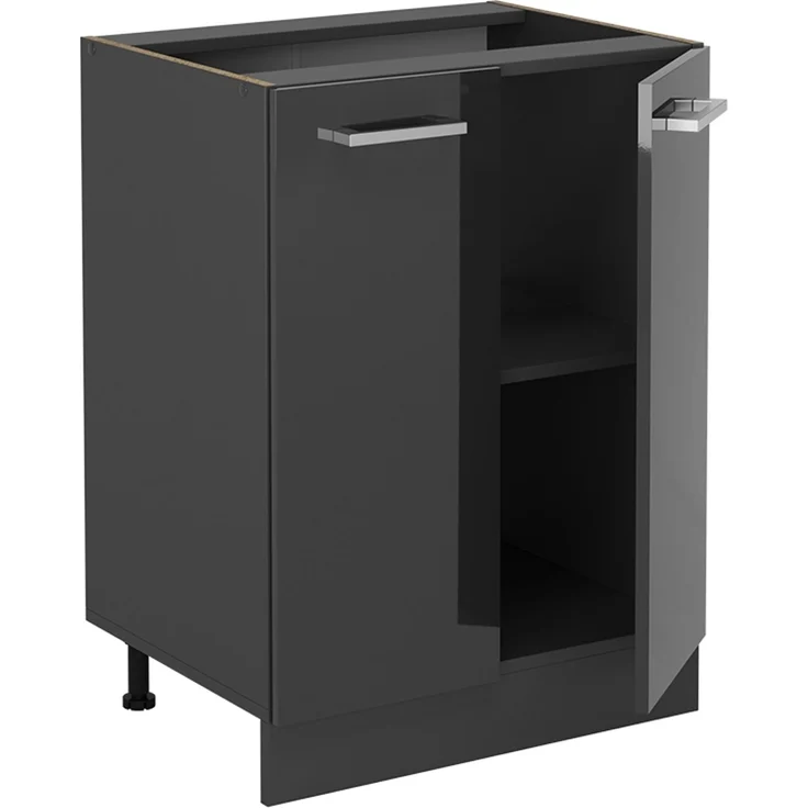 Küchenunterschrank R-Line Anthrazit Hochglanz 60 cm , AP Anthrazit Vicco – Bild 5