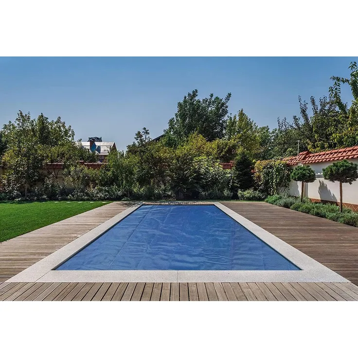 Poolpanda Pool Solarfolie 600 x 400 cm Premium rechteckig | schwarz/blau | 400 my | 12 mm Luftblasen