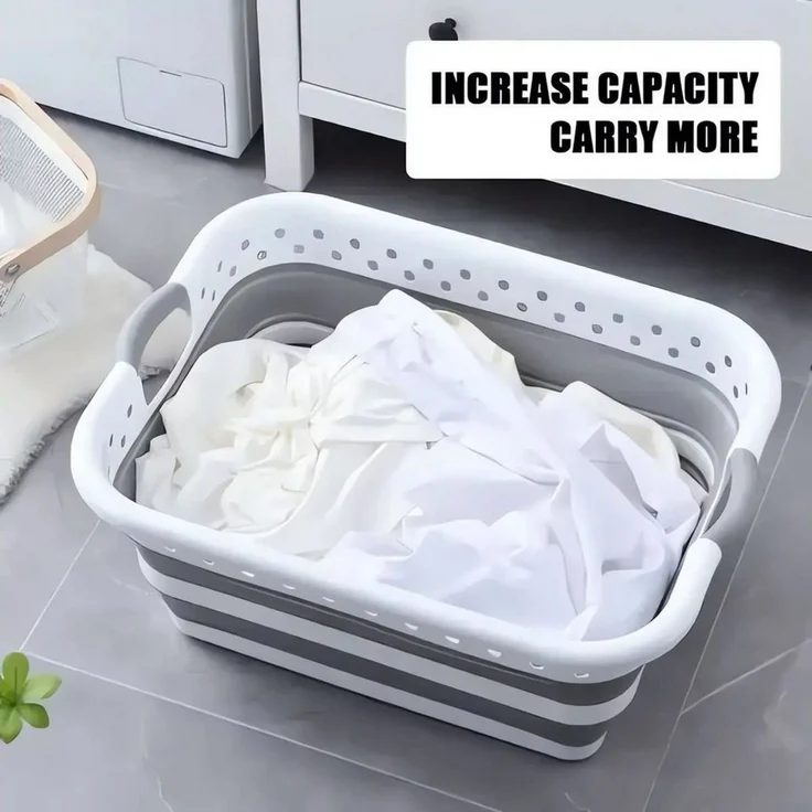 König Design Wäschekorb faltbar Wäschesammler Wäschebox Wäschetonne Organizer (1 St, Wäschekorb), Laundry Baskets Wäschewanne robust, platzsparend, Aufbewahrungskorb – Bild 3