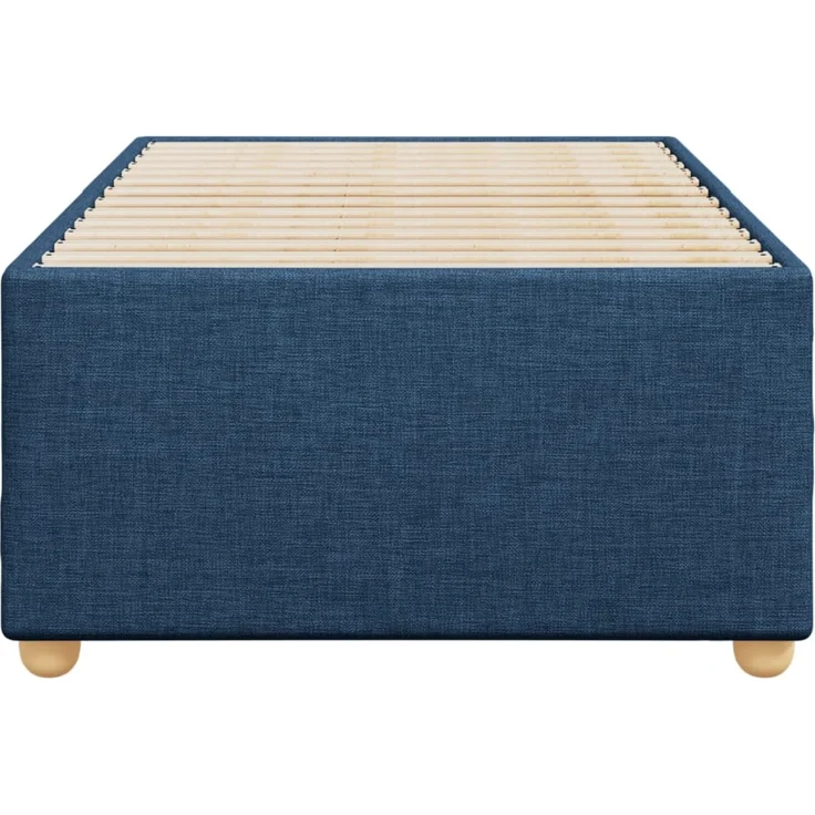 vidaXL Bettgestell ohne Matratze Blau 100x200 cm Stoff 3284714 – Bild 4