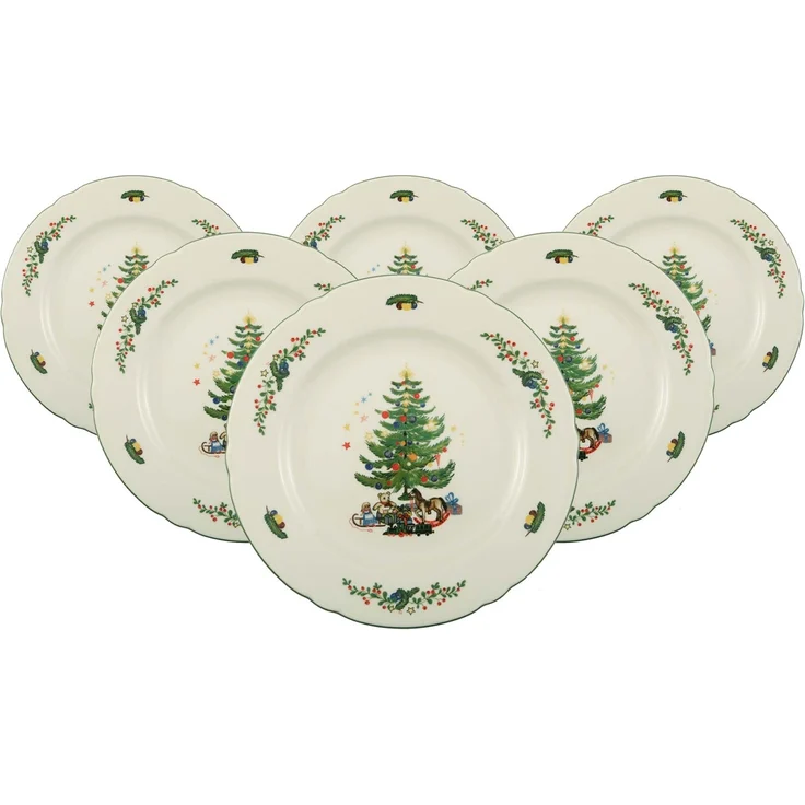 Seltmann Weiden Marieluise Weihnachten Frühstücksteller ø 20 cm 6er Set – Bild 1