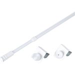 dekondo Klemmstange Gardinenstange "Basic" Klick-fix, weiß, ausziehbar, Fensterhaken klemmbar. Einklicken der Gardinenstange, inkl. Fensterhaken für einen Klemmbereich von 15-20 mm