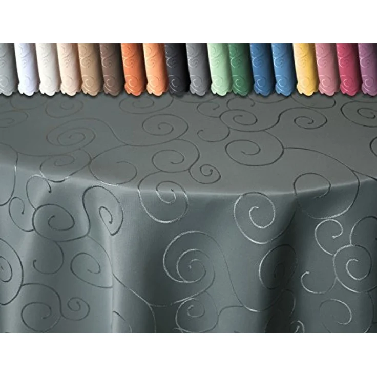 Haus und Deko Tischdecke Tischdecke Damast Ornamente eckig Circle Struktur bügelfrei pflegeleic (1-tlg) – Bild 7