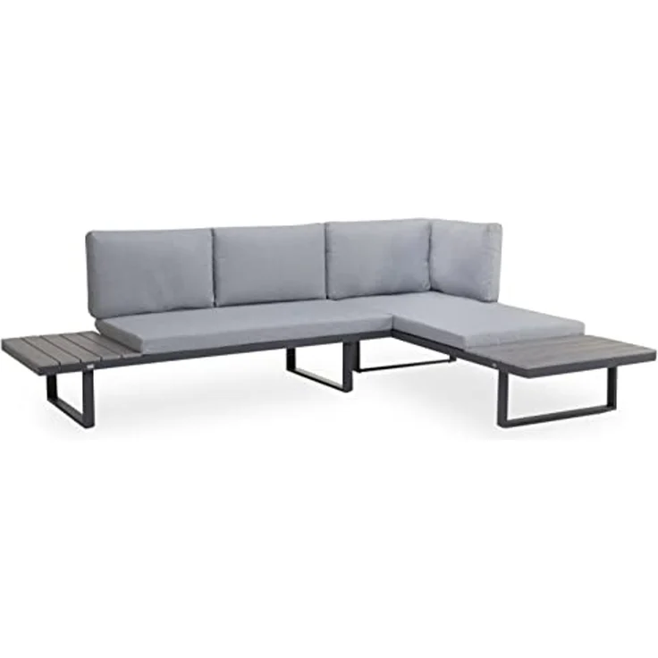 Loungeecke Outdoor Dubai grau Garten-Sofa Loungesofa Outdoorsofa Gartensofa Loungeelement – Bild 3
