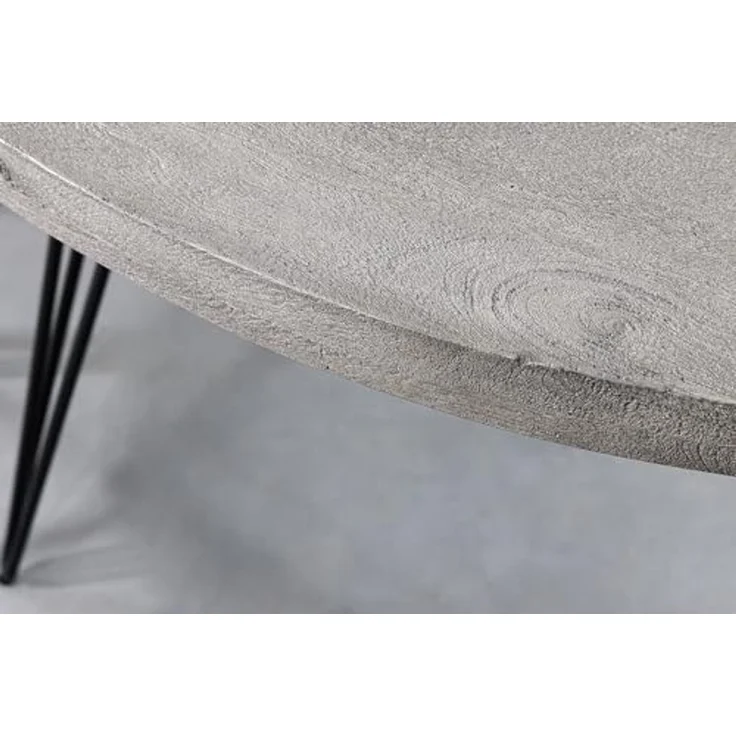 riess-ambiente Esstisch SCORPION Ø80cm grau / schwarz (Einzelartikel, 1-St), Küche · Massivholz · Metall · Hairpin Legs · rund · Industrial Design – Bild 7