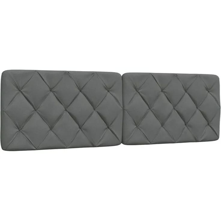 vidaXL Bett Kopfteil-Kissen Dunkelgrau 90 cm Stoff (1-tlg) – Bild 4