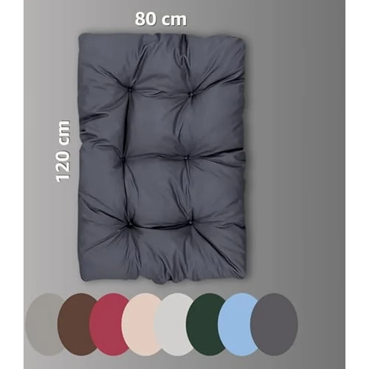 Amazinggirl Palettenkissen Outdoor Kissen Sitzkissen 80x120 cm - Auflagen für Paletten Europaletten Palettensofa und Palettenmöbel Palettenpolster Braun – Bild 2