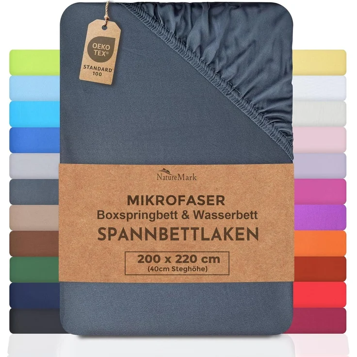 NatureMark Waschhandschuh 10er-Set Frottier Waschhandschuhe, 100% Baumwolle (10-St), Premium Frottier Waschhandschuhe, 15x21cm, Türkis – Bild 1
