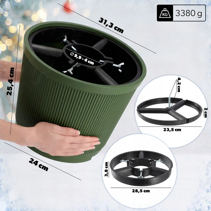 KADAX Großer Weihnachtsbaumständer, Weihnachtsbaumständer, 2,5 m – Bild 2