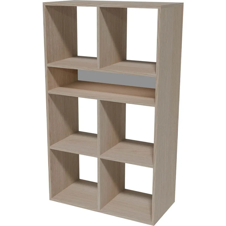 BADEDU WARD Regal 72 cm breit, Braun, 7 Fächer – Bild 1