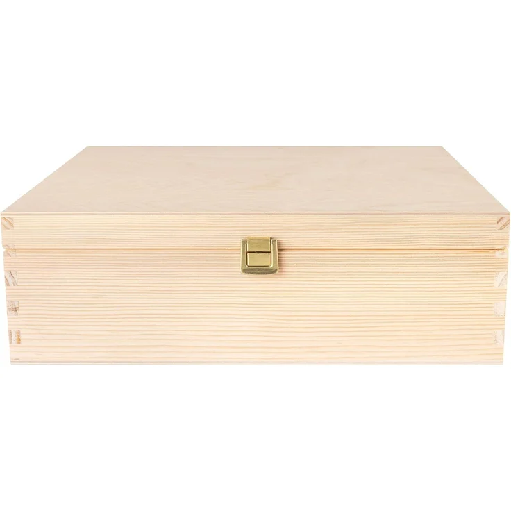 Creative Deco Holzkiste A4 mit Deckel Unlackierte Aufbewahrungsbox, Holzbox Ideale Schatulle zur Lagerung der Wertsachen, Dokumente – Bild 7