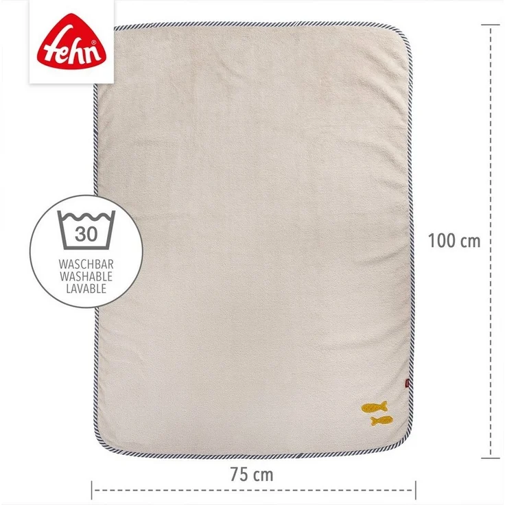 Fehn Otter Theo Kuscheldecke Otter Sand 100 x 75 cm – Bild 2