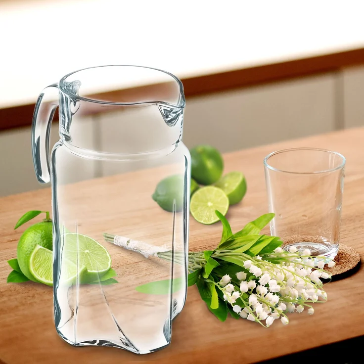 KADAX Glaskaraffe für Getränke, Wasser, Saft, 1,7 l – Bild 4