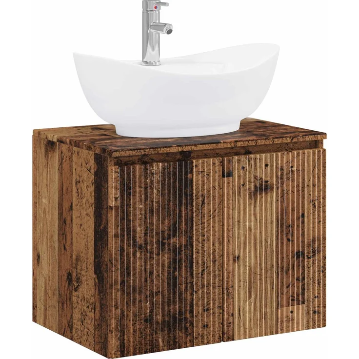 vidaXL Waschbeckenschrank Altholz 62,5 x 44,5 x 80 cm Holzwerkstoff 3404348 – Bild 2