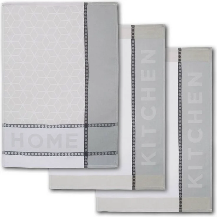 Dyckhoff Geschirrtuch HOME / KITCHEN, Maße je Tuch ca. 50x70 cm, (Set, 6-tlg), mit zwei verschiedenen Motiven – Bild 4