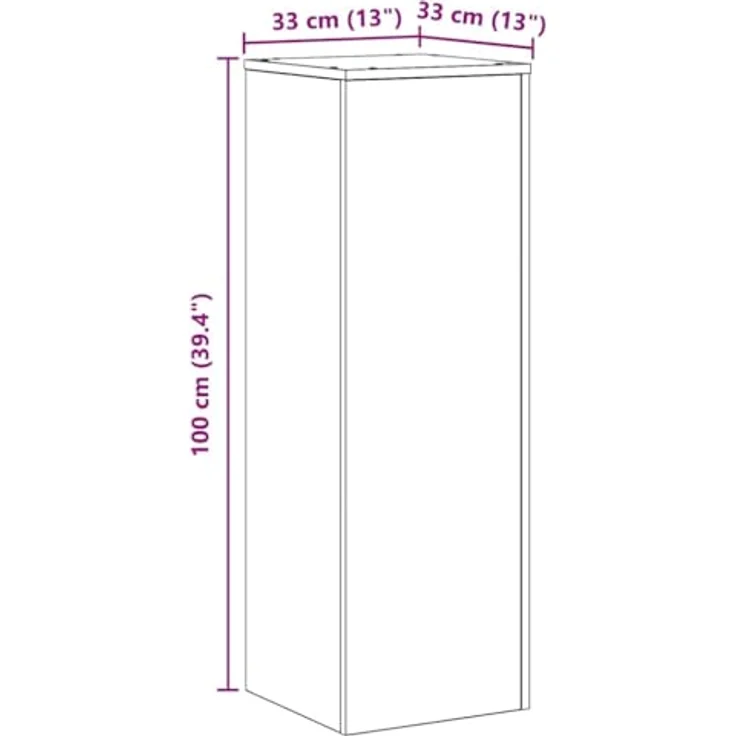 vidaXL Pflanzenständer Weiß 33x33x100 cm Holzwerkstoff 852951 – Bild 4