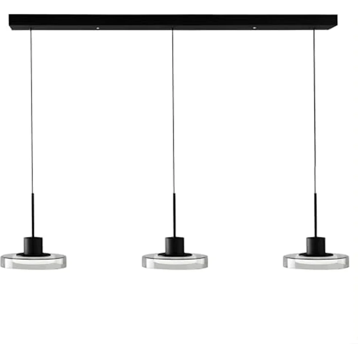 Liadomo LED Pendelleuchte Volos, dimmbar, LED fest integriert, Warmweiß, Neutralweiß, Tageslichtweiß, aus Glas, Fernbedienung inkl, Nachtlicht, Timerfunktion – Bild 1