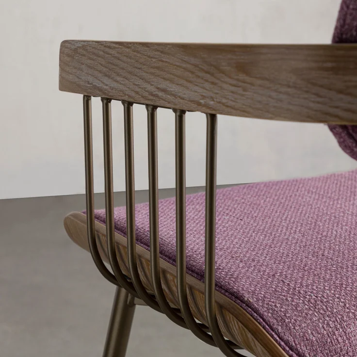 Polsterstuhl 51 x 53 x 78 violett JANINA #01 – Bild 8