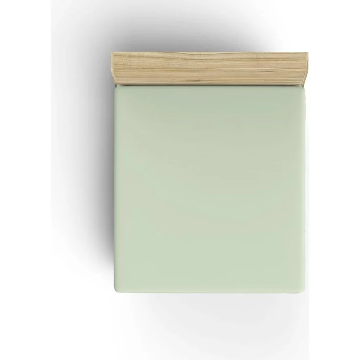 L'essentiel Maison 'Light Green' Ranforce Spannbettlaken (FR) (IT) (ES) (DE), Hellgrün, 200+30 x 90 cm – Bild 1