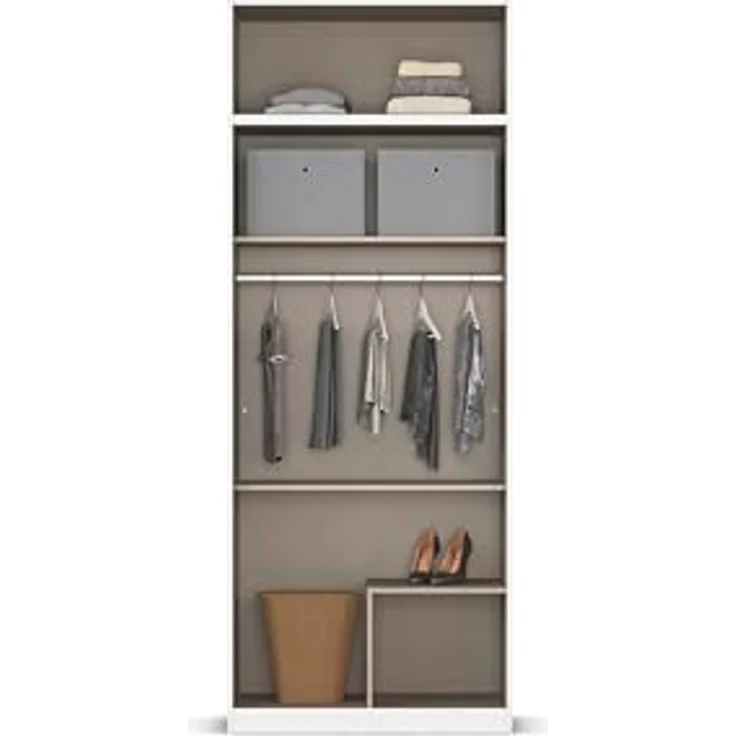 Rauch Möbel Lagoa, Kleiderschrank, Garderobe für Schlafzimmer, Kinderzimmer, Jugendzimmer 4-türig, 2 Schubladen, mit Zubehör Premium, Farbe Eiche Sonoma, Holz, Breite 91 – Bild 8