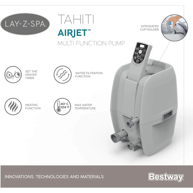 LAY-Z-SPA® Whirlpool 'Tahiti AirJet™', Ø 180 x 66 cm, rund – Bild 36