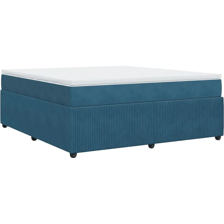 vidaXL Boxspringbett mit Matratze Dunkelblau 180x200 cm Samt 3285660 – Bild 9