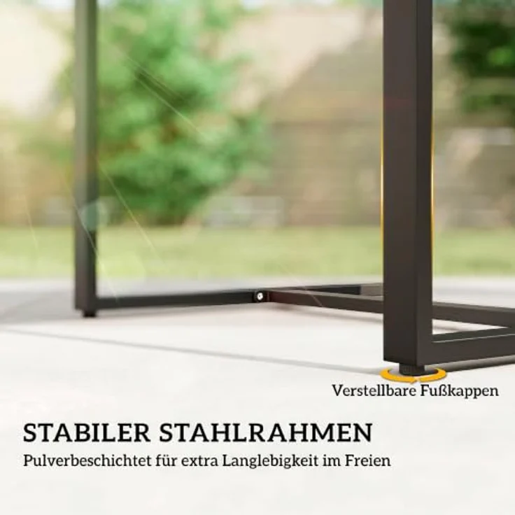 Outsunny Sitzgruppe mit 2 Gartenstühlen, Couchtisch, abnehmbar Kissen, (Gartenmöbel-Set, 3-tlg, Bistroset), für Garten, Terrasse, Dunkelgrau – Bild 7