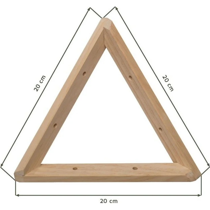 Astigarraga Kit Line Wandregalhalter Triangel Winkel 20x20x20 cm, Regalwinkel aus Vollholz, Regalhalter – Bild 1